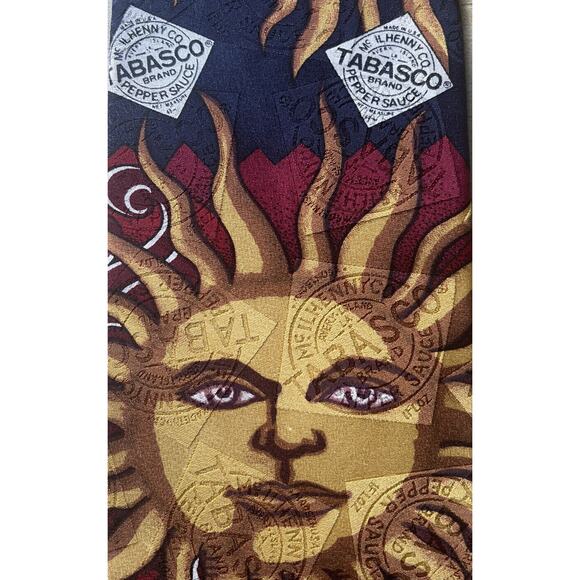 Sauce Other - Tabasco Mens Louisiana Hot Sauce Sun Face Tie 100% Silk
